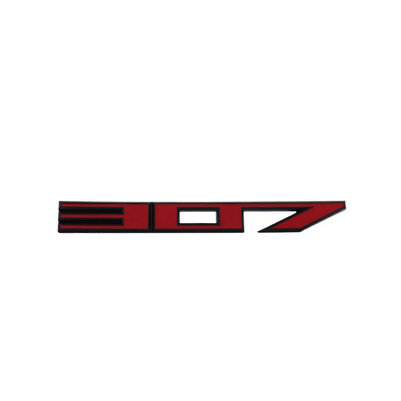 3D Premium 307 for car Hood Fender trunk Tail Rear Bonnet Nameplate Decal Emblem Badge Sticker black-red