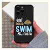 Swimming COOL Phone Case For Apple iPhone 15,14,13,12,11,Pro,X,XS,Max,XR,Plus,Mini Soft Black Cover