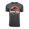 Jurassic Park Movie Logo T Shirt Charcoal