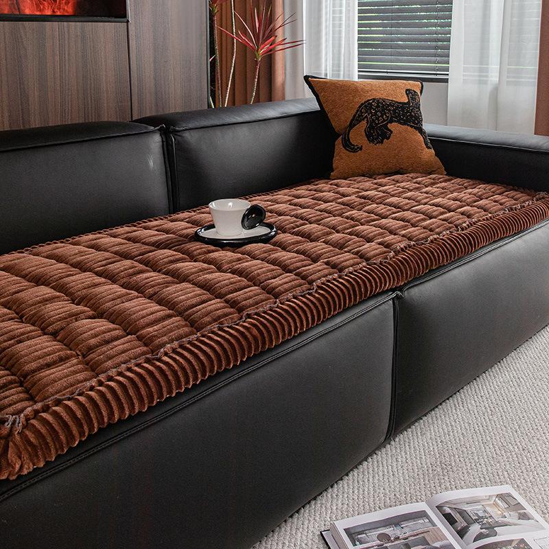 Sofa Cushion Steamed Bread Cushion Universal In All Seasons  Plush Seat Cushion Simple Modern Non-Slip Leather Sofa Cover Cover Cloth Towel