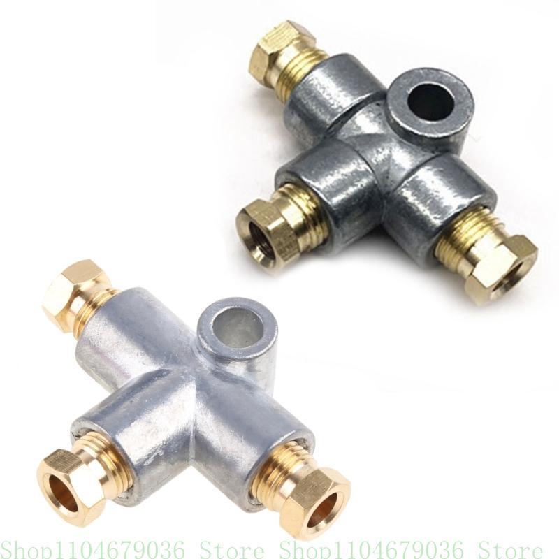 New Silver 3 Way for T Piece Brake Pipe With 3 Male Short Metric Copper 3/16 10mm Inch Replacement Parts