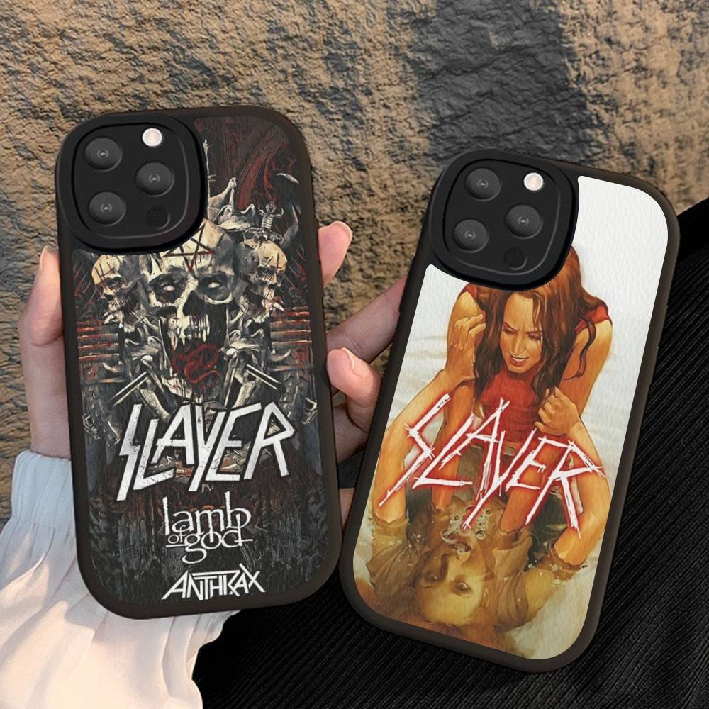 Slayer Heavy Metal Band Music Phone Cover For IPhone 11 12 13 14 15 16 Pro Max Mini Plus Soft Leather Case