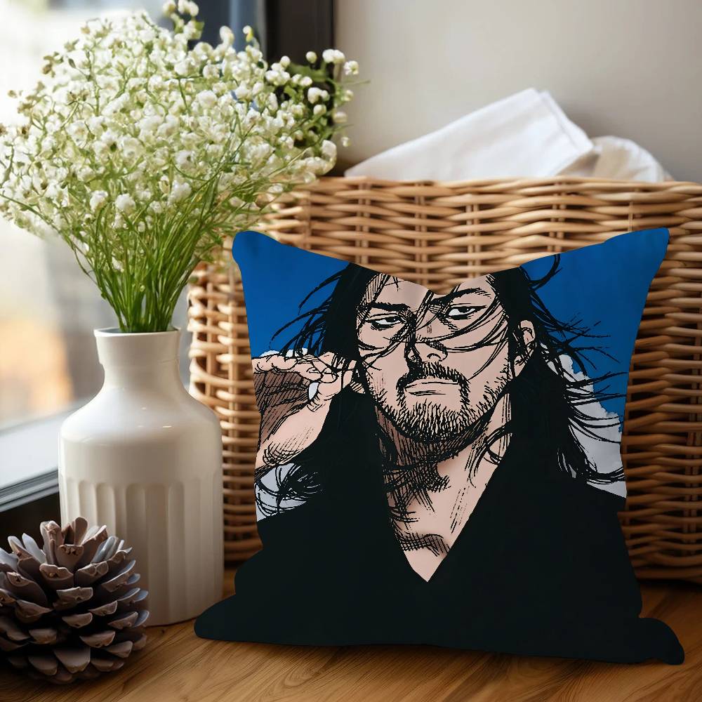 M-Miyamoto Musashi Swordsman Game Cushion Cover Inches Farmhouse Decor Home Throw Pillow Covers For Couch Decorations