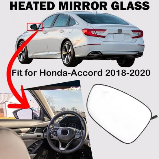 Driver Left Side Heated Blind Spot Mirror Glass for Honda Accord 2018-2021 2022