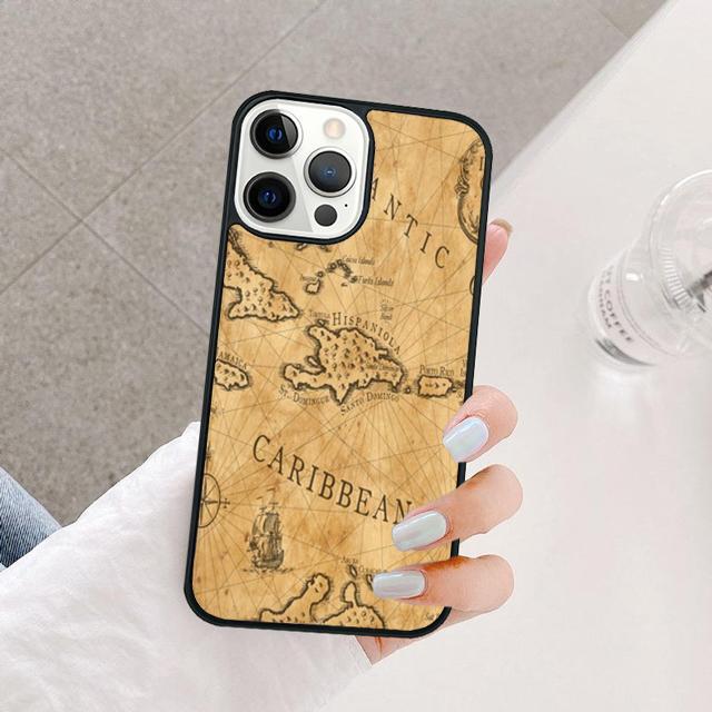 Ancient Sea Ship Map Phone Case Cover For iPhone 17 Air 15 16 14 13 12 Pro Max 11 Pro Max Plus Coque Shell