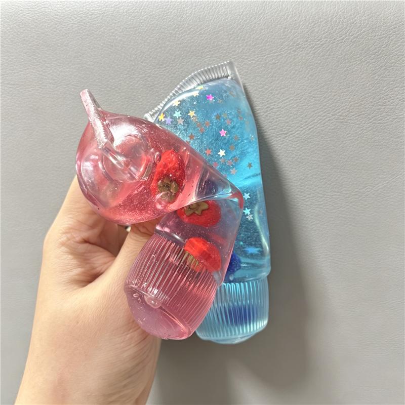 Tabas Squishy Zahnpasta Fidget Sensorisches Spielzeug Ungiftig Glitzer Maltose Langsam Aufgehendes Squishy Stressabbau Spielzeug Für Autismus ADHS Geschenk