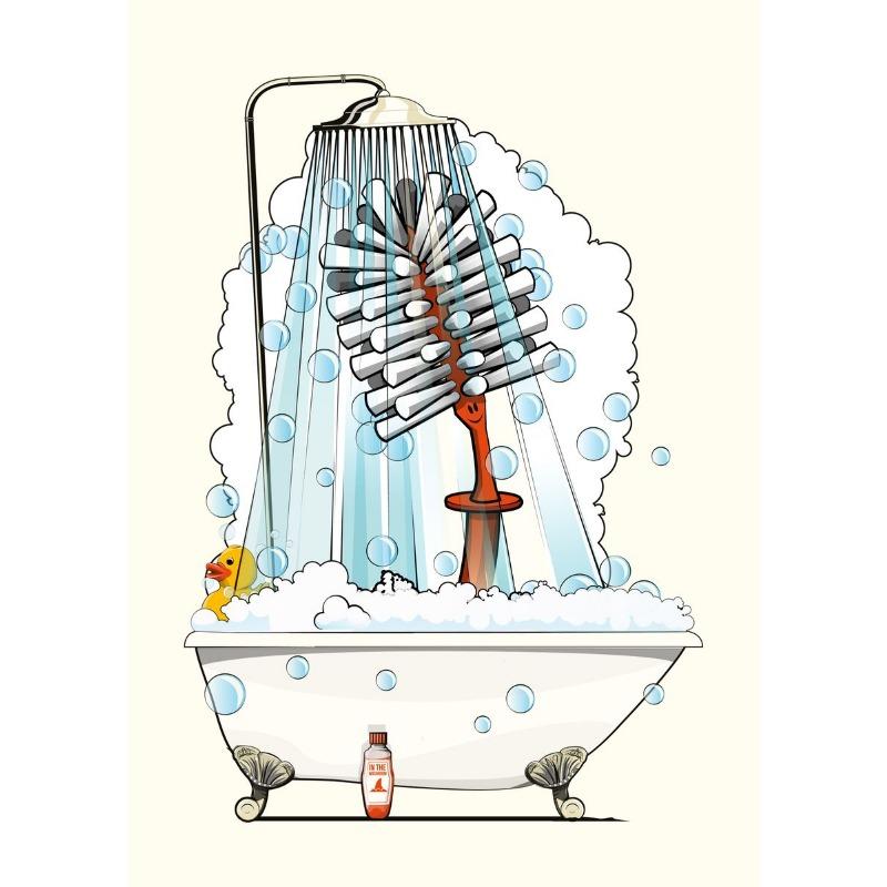 Cartoon In The Bathroom Posters Wall Art Canvas Paintings And Prints HD Pictures For Washroom Room Home Decor Frameless Gifts