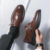 Móda Jaro Nový Vintage Design Oxfordské Boty Silná Podrážka Zvýšení Společenské Kožené Kancelářské Ležérní Boty Pánské Vyřezávané Ručně Vyráběné Business Boty