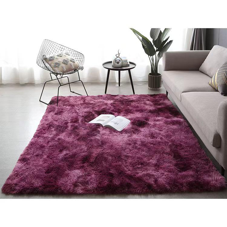 Cross-Border Minimalist Gradient Tie-Dye Long Pile Washable Carpet for Living Room, Bedroom, or Coffee Table.