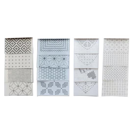 4 szt. szablon do haftu Sashiko, geometryczny wzór Sashiko, szablon wielokrotnego użytku Sashiko, wzór do haftu do ręcznego pikowania i haftu
