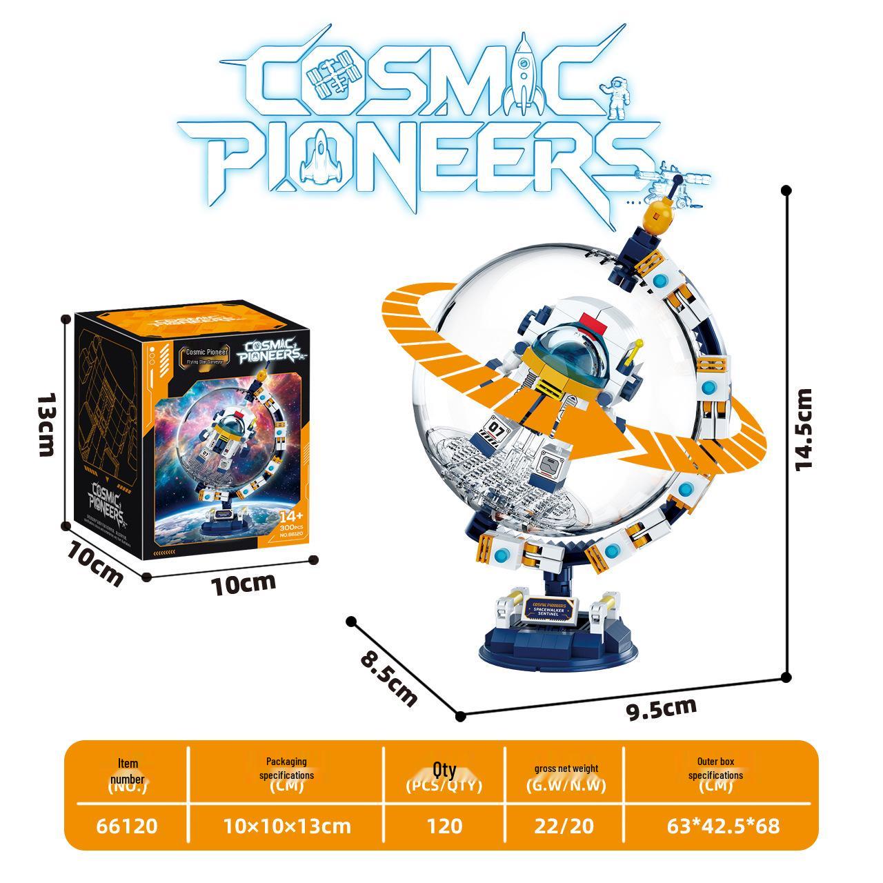 Globe Educational Micro-Building Blocks: Astronaut Space Station Model - Birthday Gift for Boys