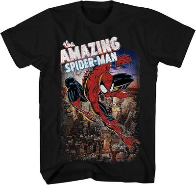 Originální tričko Spider-Man s potiskem Deadpoola, s krátkým rukávem, pánské a dámské, s kulatým výstřihem, volné a pohodlné tričko