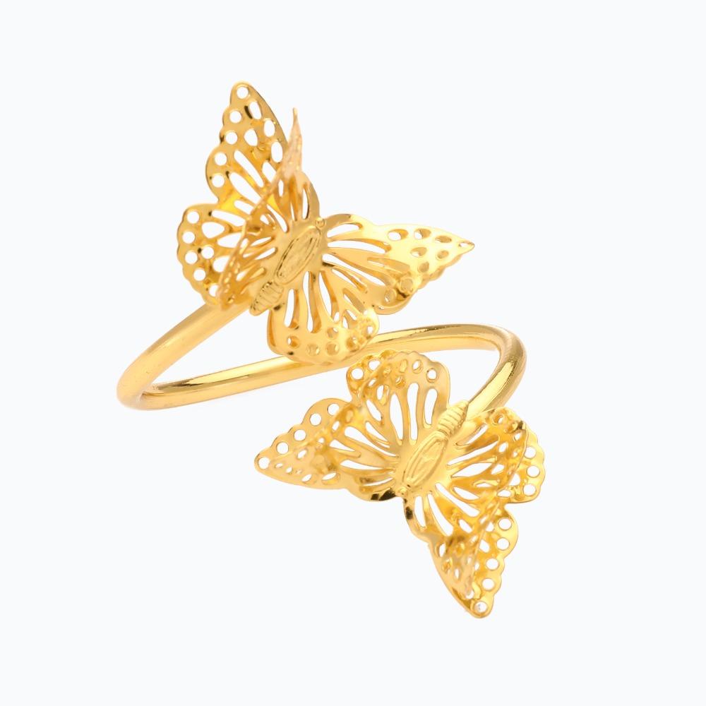 12 Stück Silber/Gold Metall Libelle Serviettenringe Metall Doppel Schmetterling Serviettenring Restaurant