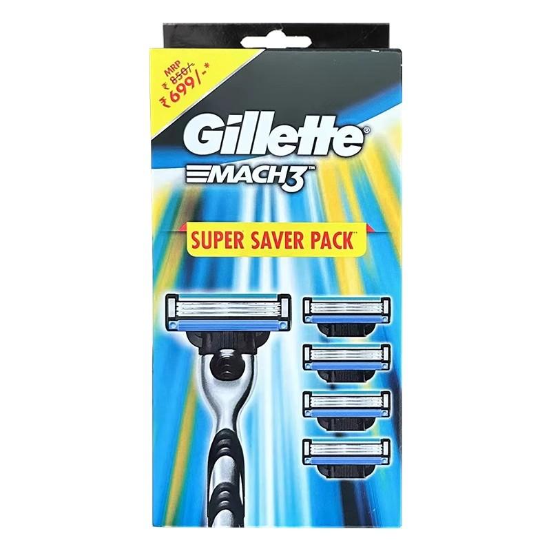 

Gillette Mach 3 1 ручка + 5 бритвенных головок Классические безопасные лезвия для бритья Опасная бритва для мужчин