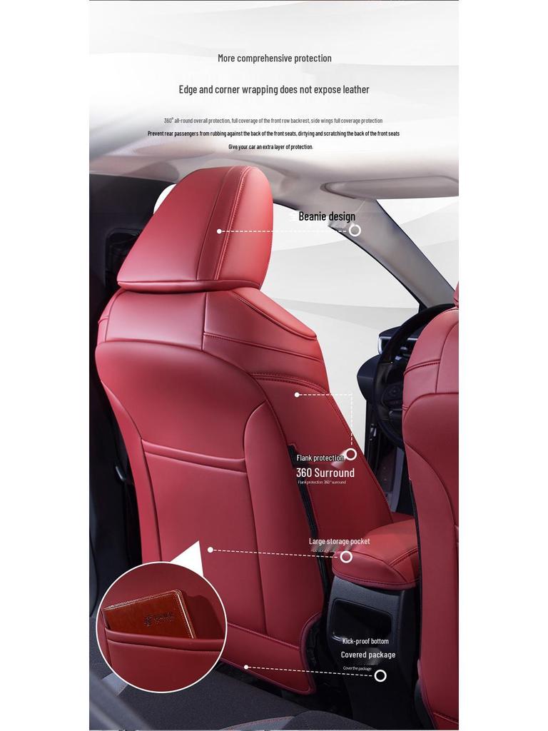Pokrowce na siedzenia z prawdziwej skóry Toyota Corolla Cross – Pełne owinięcie, 24 modele, Kompatybilność całoroczna
