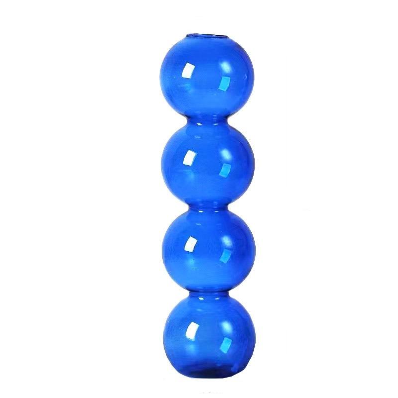 Nordische Glasblasen-Vase - Klarer Hydrokultur-Pflanzgefäß für Heim-Schreibtischdeko, Niedliche Einfache Geschenkidee & Blumengesteck-Dekoration