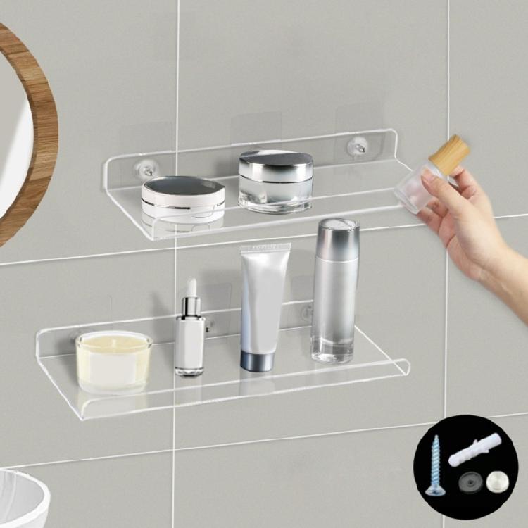 Clear Acrylic Shelf Bookshelf Spices Rack for Album Modern Picture Display