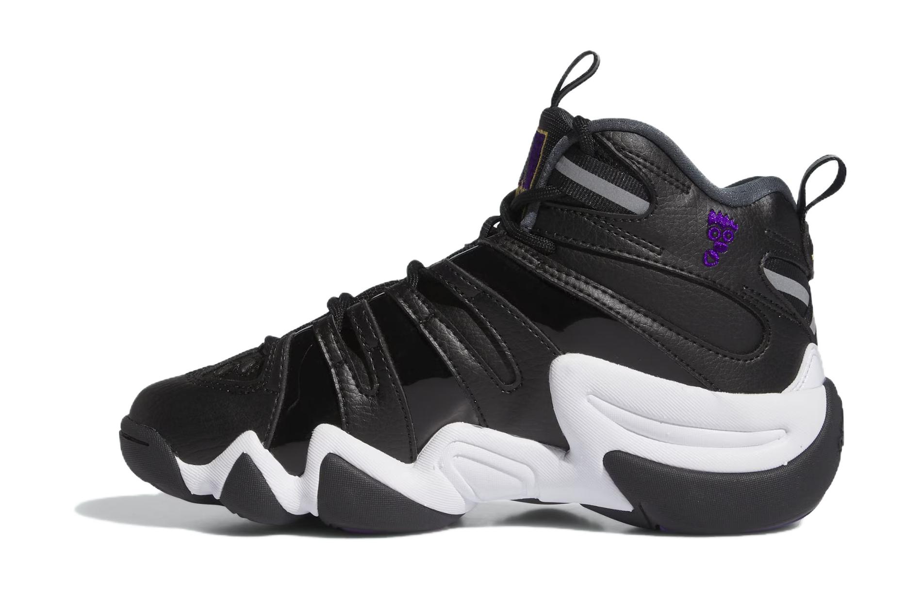 Adidas Crazy 8 Core Black Regal Purple Cloud White GS ID6189 37