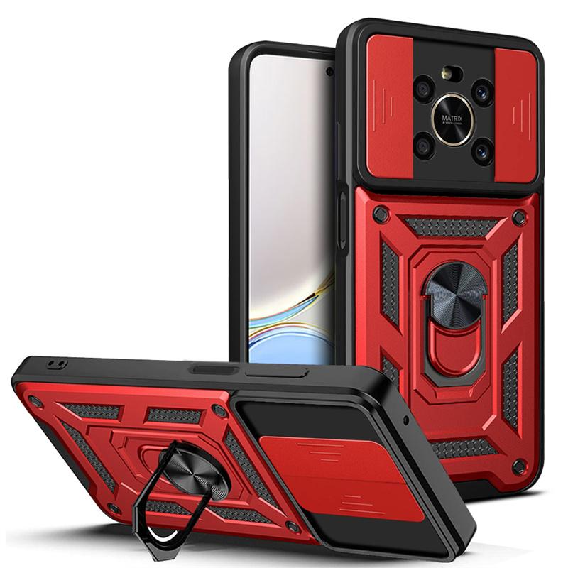 

Чехол-подставка для Honor X9 5G, магнитное автомобильное кольцо, задняя крышка для HonorX9 Honer X9 X9 5G 2022 ANY-NX1 6,81, прочные бронированные чехлы For Honor X9 5G красный