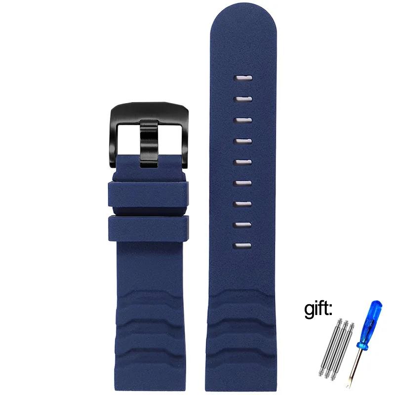 ONEFluoro Rubberen Band 24mm voor Luminox XS3749 3789 3741 3745 Heren Waterdichte Siliconen Band Armband Horloge Accessoires met logoMN
