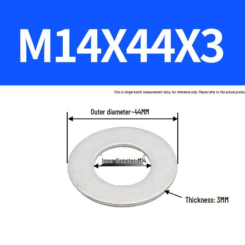 Stainless Steel 304 Flat Washer, Thickened Round Screw M6 M8 M10
