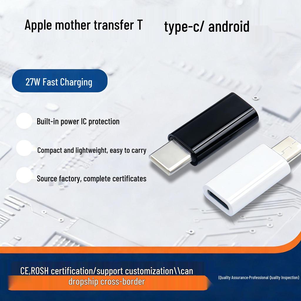 Apple to Type-C/Android Micro OTG Converter Adapter - Charge & Sync Plug for Mobile Phones