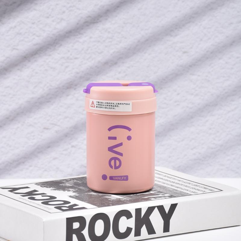 

Steel Double Drink Ton Ton Cup Stylish Girls Sippy Cup Outdoor Portable Mini Thermos Cup Durable Durable Useful 420ml