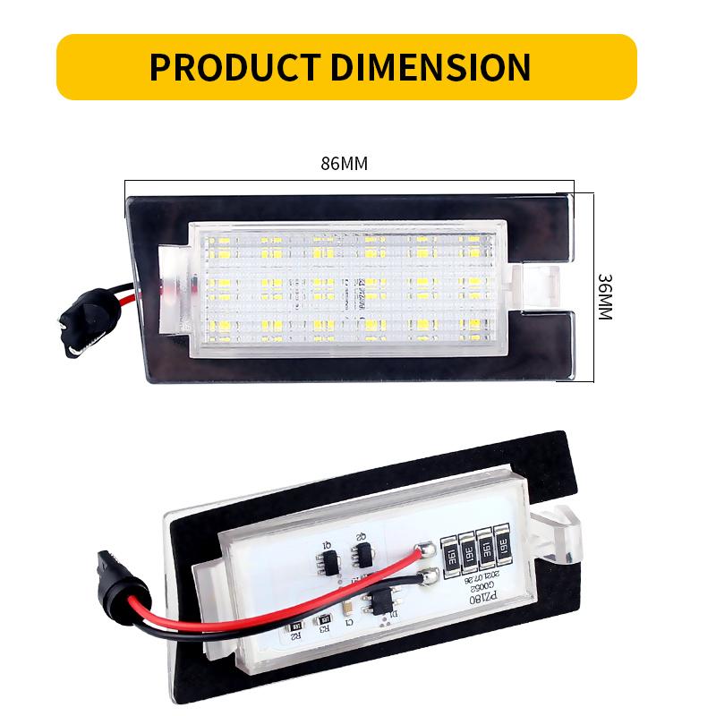 2pcs 68223864AB Canbus LED Number License Plate Light Lamp LED Car Tail Lamp for Jeep Cherokee KL 2014-2018 Auto Accessories