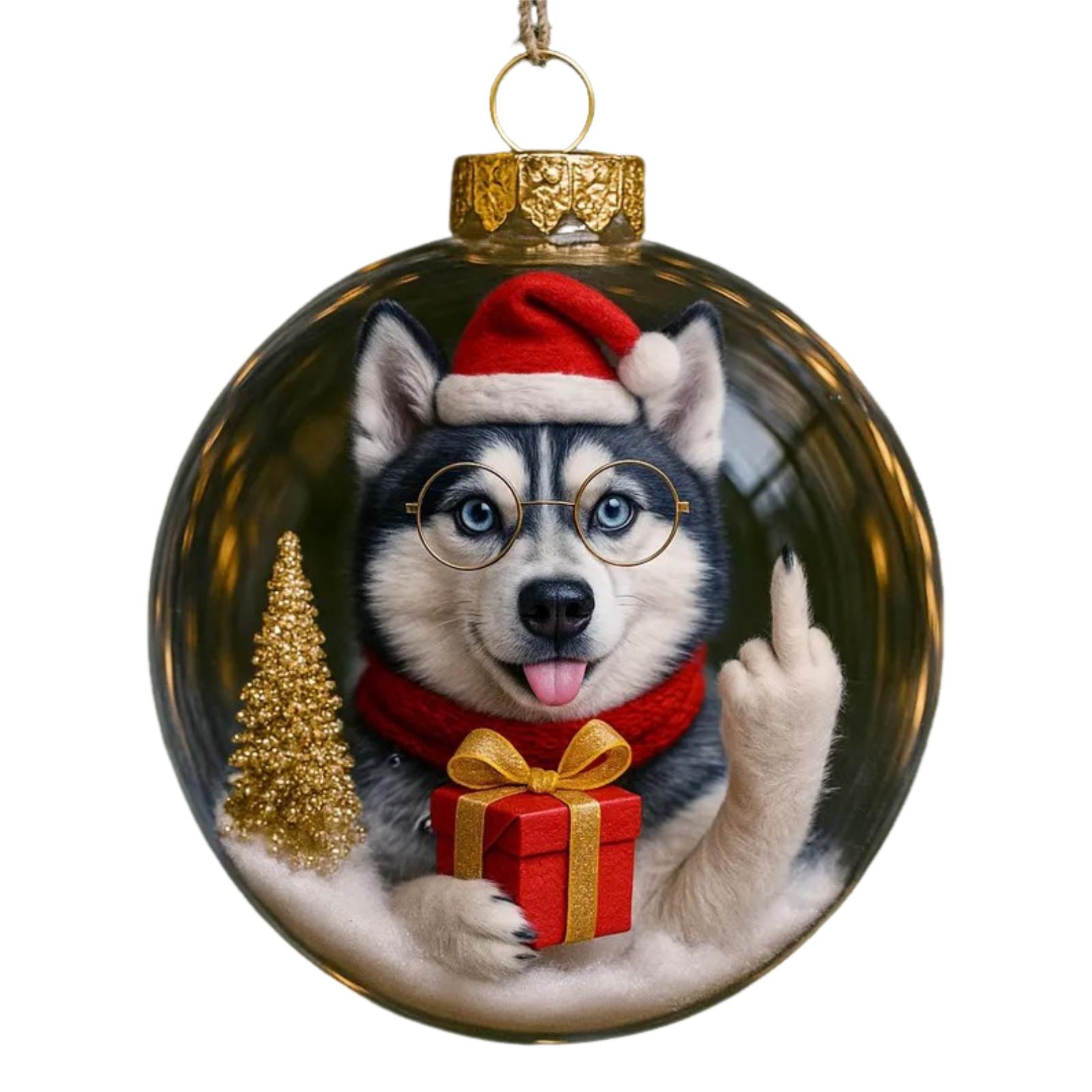 

Funny Dog Christmas Ornament - Bring Holiday Laughter And Cheer One Size