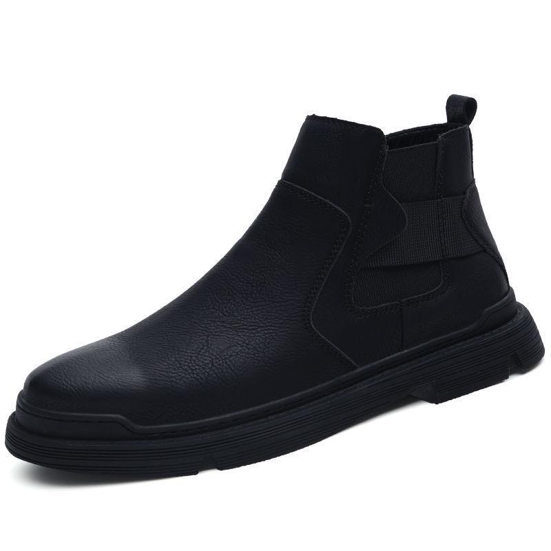 

Мужские ботинки челси в британском стиле - кожаные слипоны для осени и зимы 39