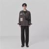 2024 Men's Casual Long-Sleeve Plaid Shirt, Korean-Style with Contrast Stitching for Spring and Autumn