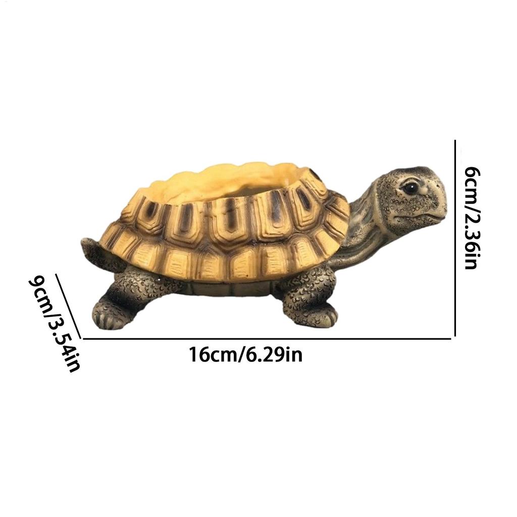 Turtle Planter Cute Animal Decor Plant Pot Garden Planter for Flowers Succulents Cactus Indoor Home Office Bedroom Living Room