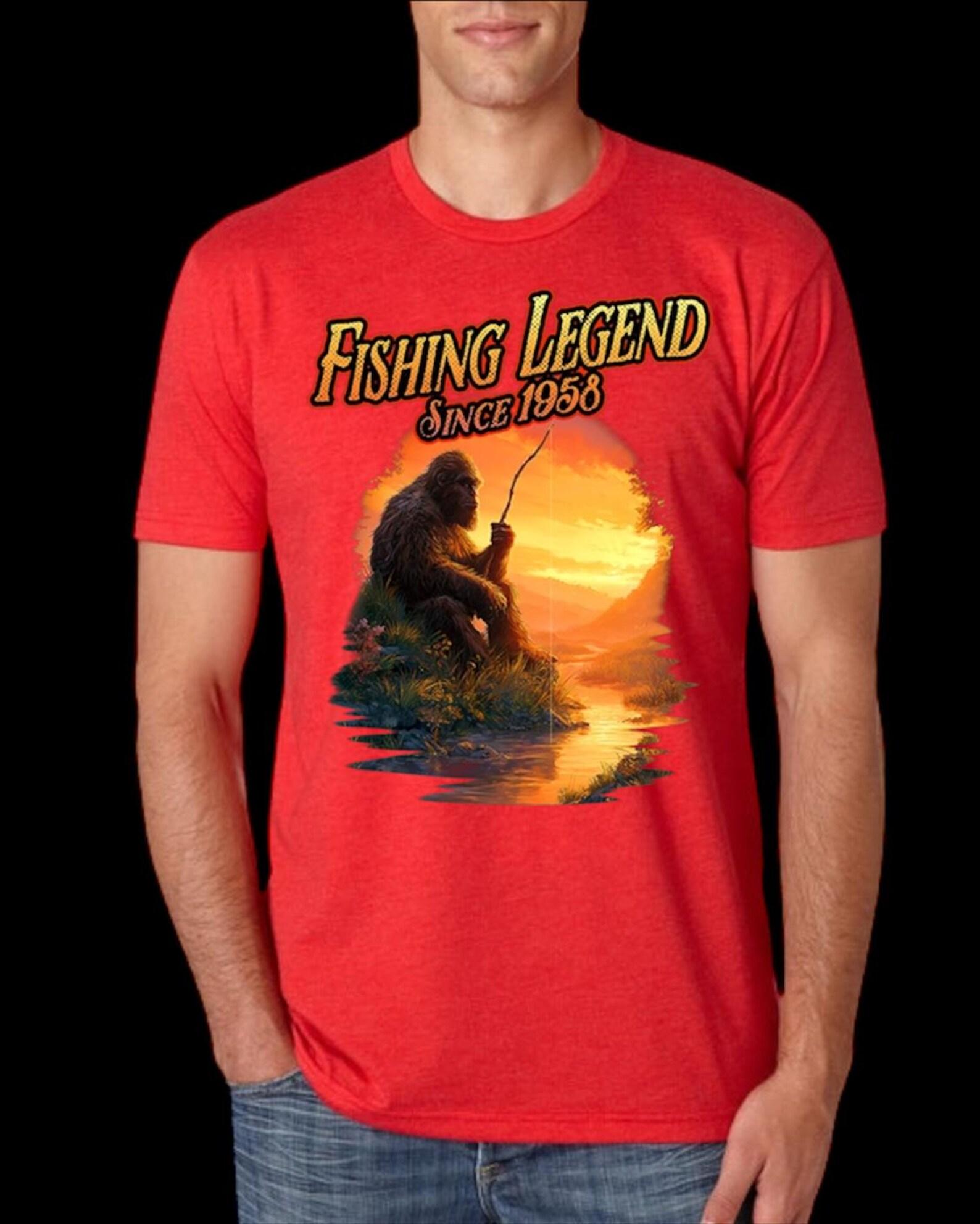 Fishing Legend Bigfoot Sunset T shirt XL