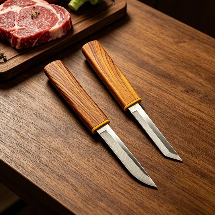 2pcs/set Stainless Steel Fruit Knife Cutter Table Knife Meat Cleaver Butcher Knives