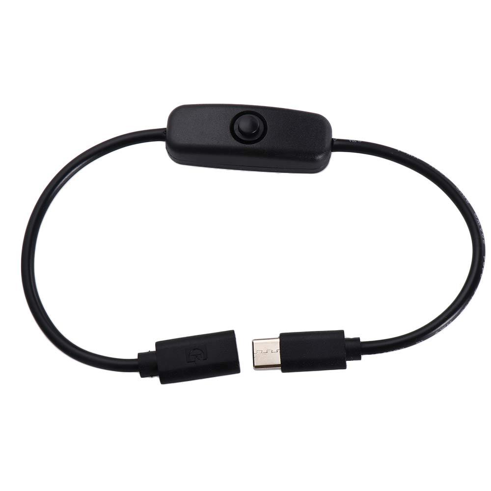 

Current On Off Switch Type-C Ports Extension Cable USB-C Male to Female Type C Cable Power Line Power Cord Type C Power Supply чорний