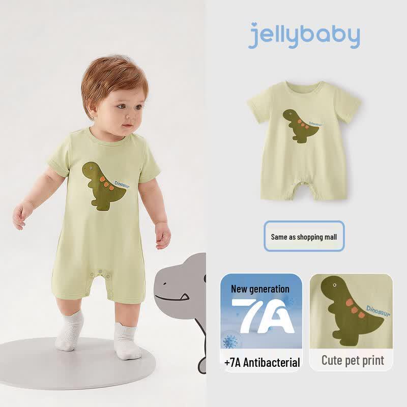JELLYBABY 7A Antibacterial Short Sleeve Infant Bodysuit 73 зелёный