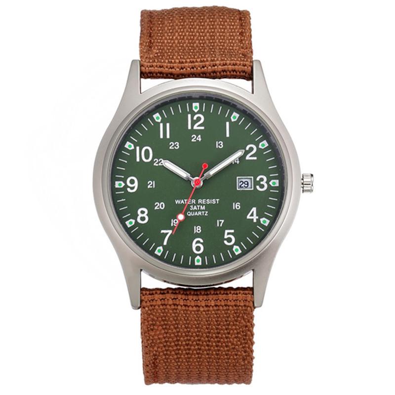 Men's Casual Nylon Band Quartz Sports Watch with Date Function