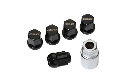 

[RAYS] Комплект секреток и гаек 19HEX для 5H M12X1.25 Общая длина 31мм BK (черный) 74081000001BK