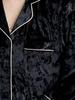 Da Vinci Code Samtpyjama: Goldener Diamant Langarm & Hose, Buchstaben-G-Design, Lockere Passform für Paare, Herren-Set – Herbst/Winter.