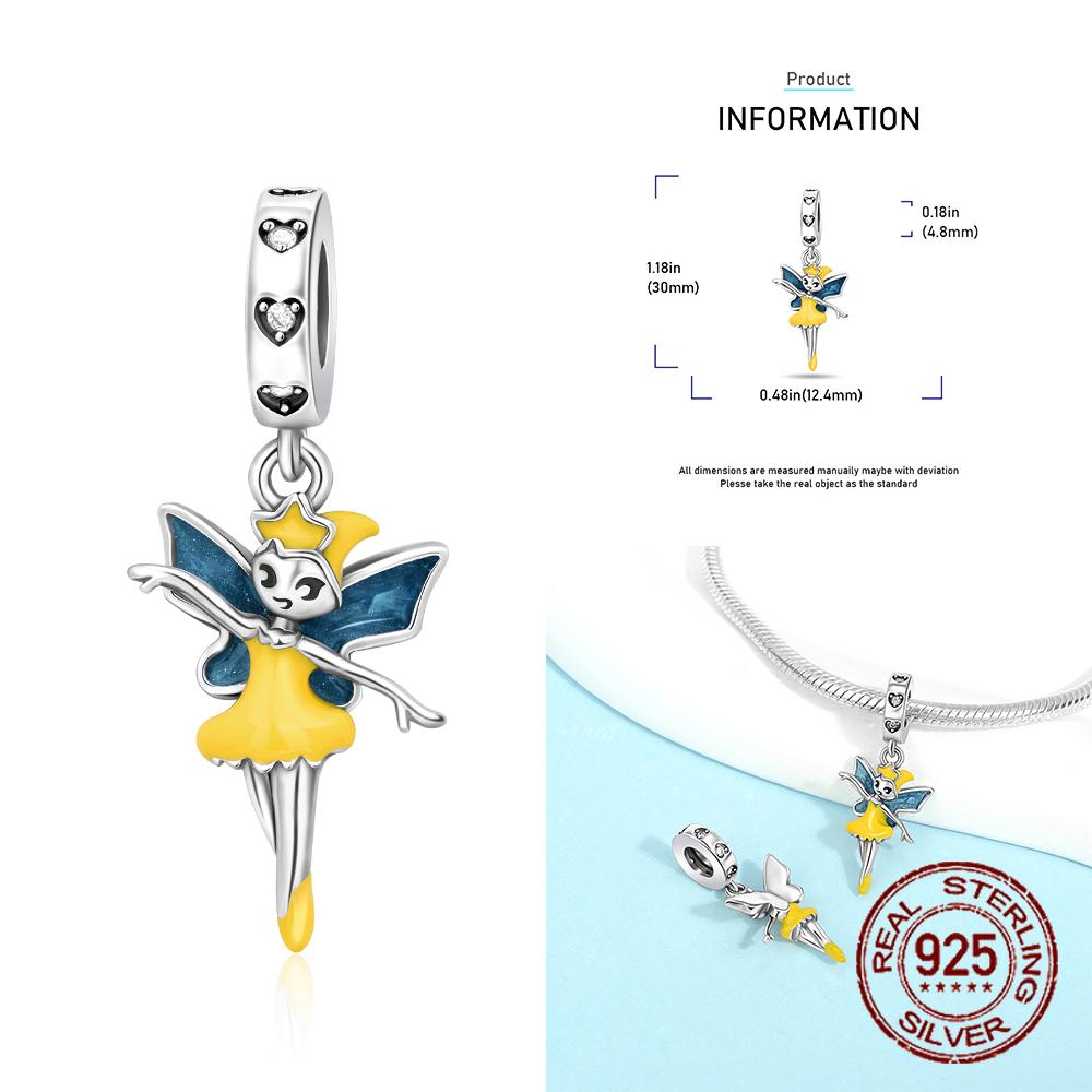 Měď Barevné Macešky Sedmikrásky Květiny Víla Elfové Motýl Přívěsek Korálek Vhodný pro Náramek Butik Sladěný Dárek