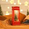 Jul Telefonkiosk Lysende Lanterne Jul Snøende Lanterne For Julebord Stue