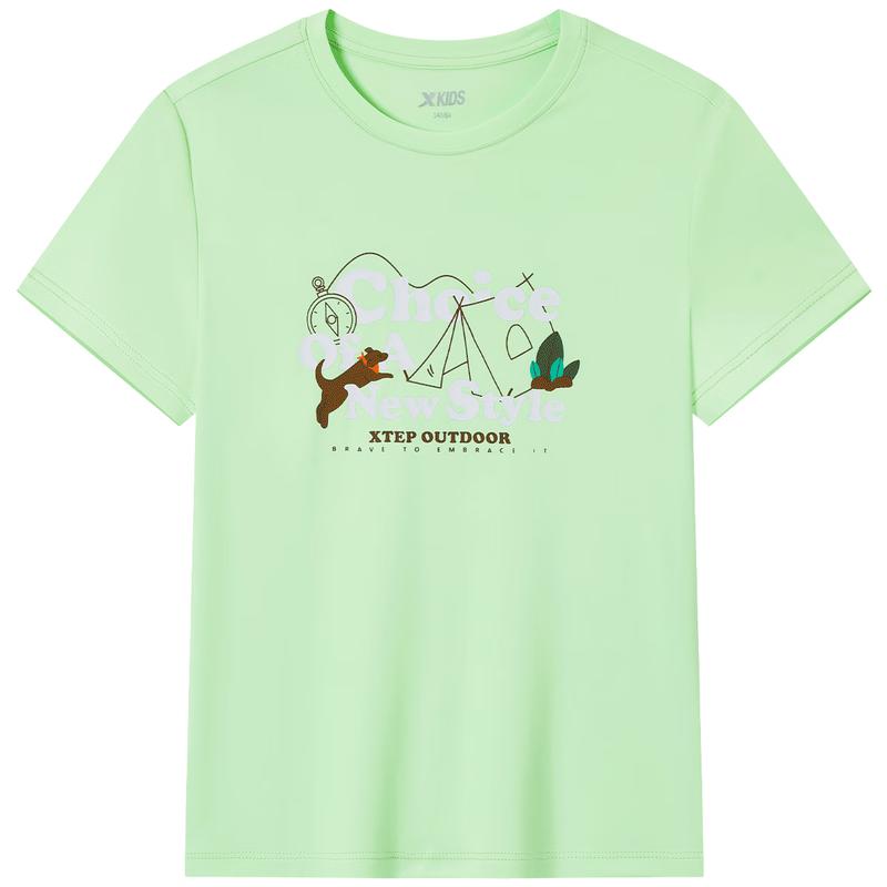 XTEP Girls  Quick-Dry Short Sleeve Knit Top 140