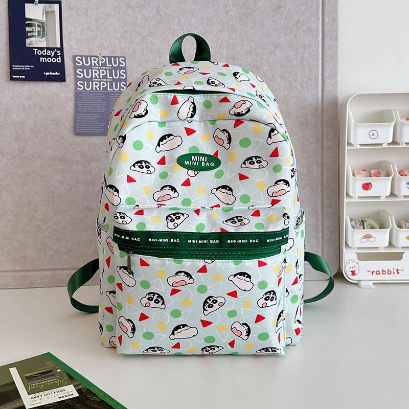 Crayon Chan Shin Cartoon Anime Printed Nylon Backpack Cute And Children Casual