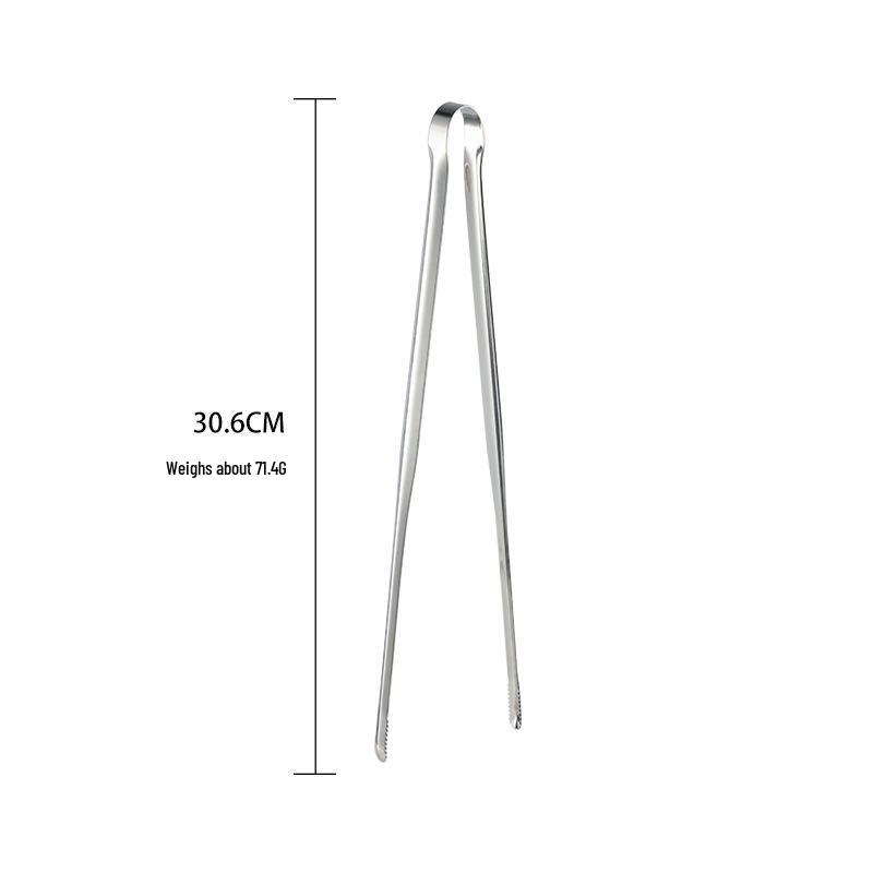 304 Stainless Steel Korean BBQ and Steak Tongs - Versatile Food and Bread Serving Tool