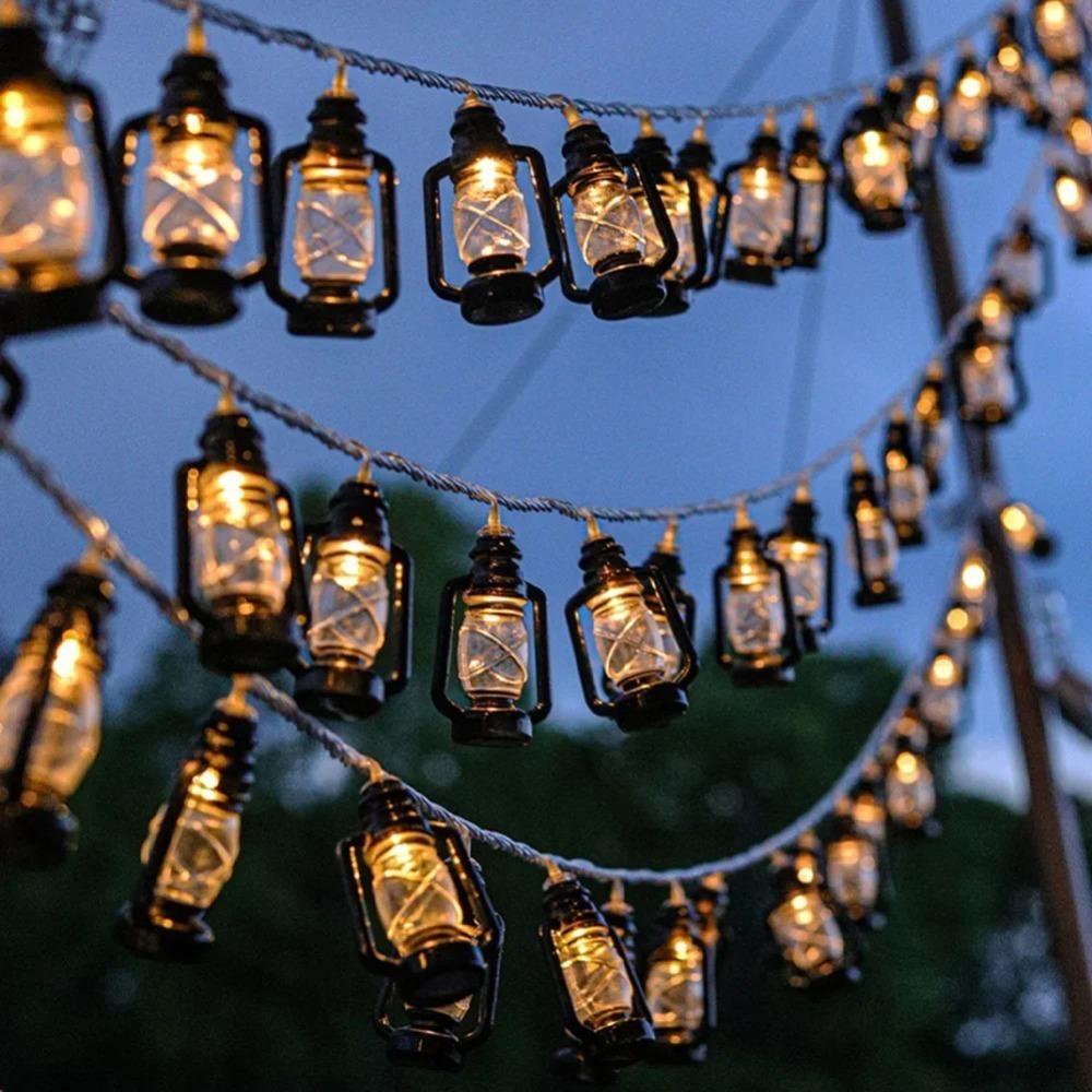 7m Kerosene Bottle String Lamp Holiday Decoration LED Lamp Indoor USB Courtyard Lamp Retro Kerosene Bottle String Lamp Christmas Decoration