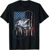 Fishing American Flag Vintage USA Bass Fisherman Gift T-Shirt