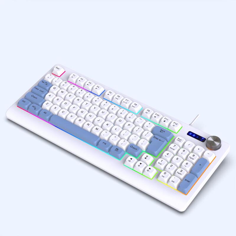 Y-FRUITFUL K93 Color-blocked RGB Wired Gaming Keyboard