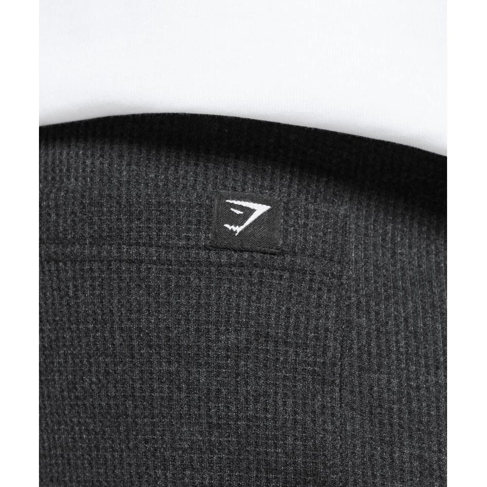 Gymshark Waffle Straight Leg Joggers Black A1b4q Bc8x
