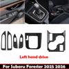 For Subaru Forester 2024 2025 2026 Stainless Steel Interior Window Switch Center Control Gear Shift Panle Front Water Cup Cover