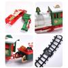 Weihnachtszug Elektrisches Spielzeug Weihnachtsbaumschmuck Zugstrecke Rahmen Eisenbahnwagen mit Ton & Licht Schienenwagen Weihnachtsgeschenke